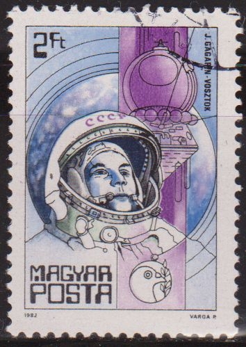 Hungria 1982 Scott 2746 Sello * Aniv. Viajes Espaciales Yuri Gagarin Voskhod Hongrie Magyar Posta Ungarn Hungary Ungheria Hongarije 